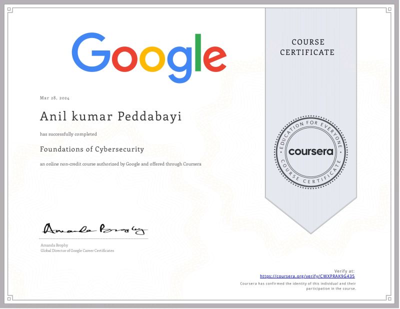 Cybersecurity Certificate
