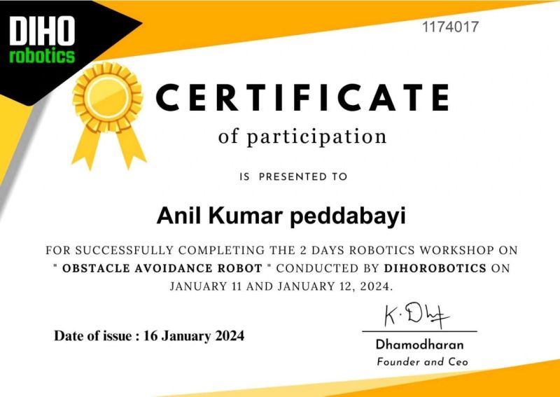 Robotics Certificate